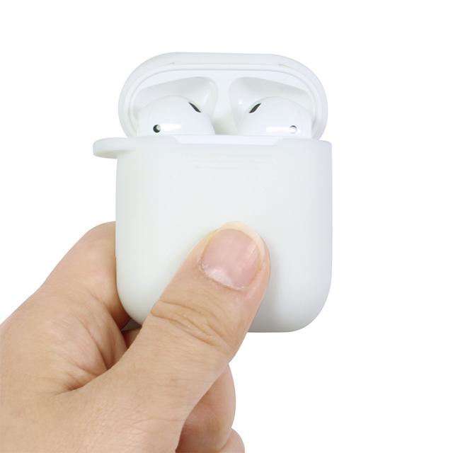 【AirPods(第2/1世代) ケース】AirPods専用 シリコンケース (ホワイト)サブ画像