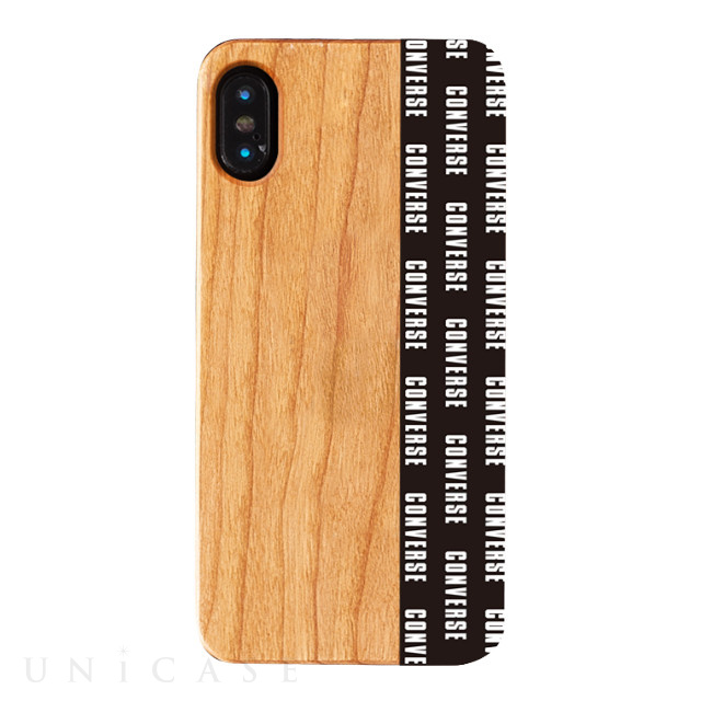 【iPhoneXS/X ケース】WOOD CASE (Pattern Black)