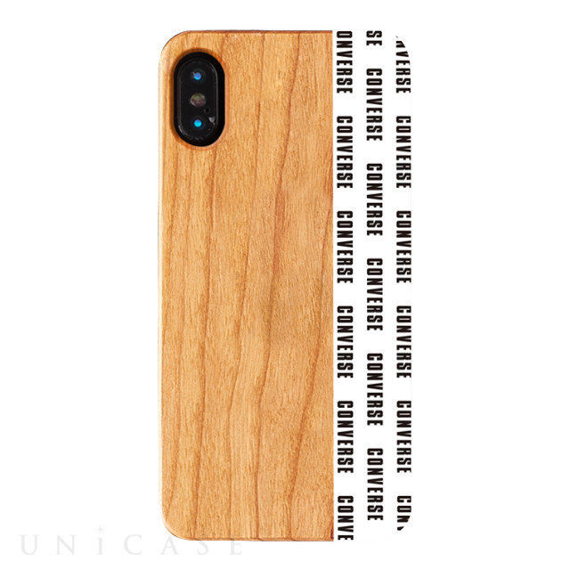 【iPhoneXS/X ケース】WOOD CASE (Pattern White)