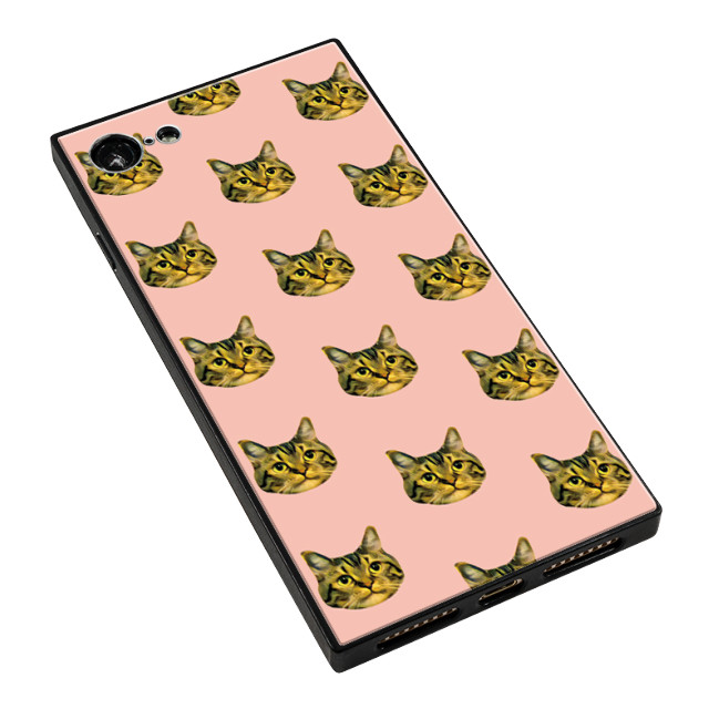 【iPhone8/7 ケース】anniv. スクエア型 ガラスケース (Cat Pattern)サブ画像