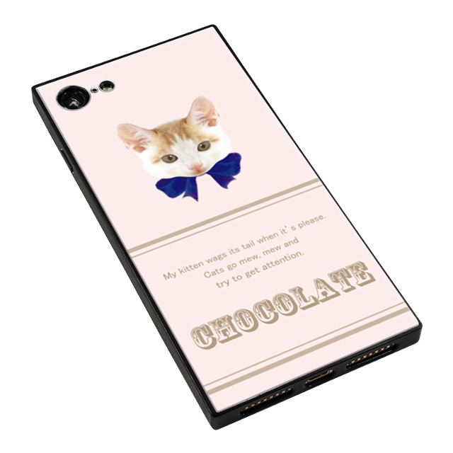 【iPhone8/7 ケース】anniv. スクエア型 ガラスケース (ribbon BLUE)goods_nameサブ画像