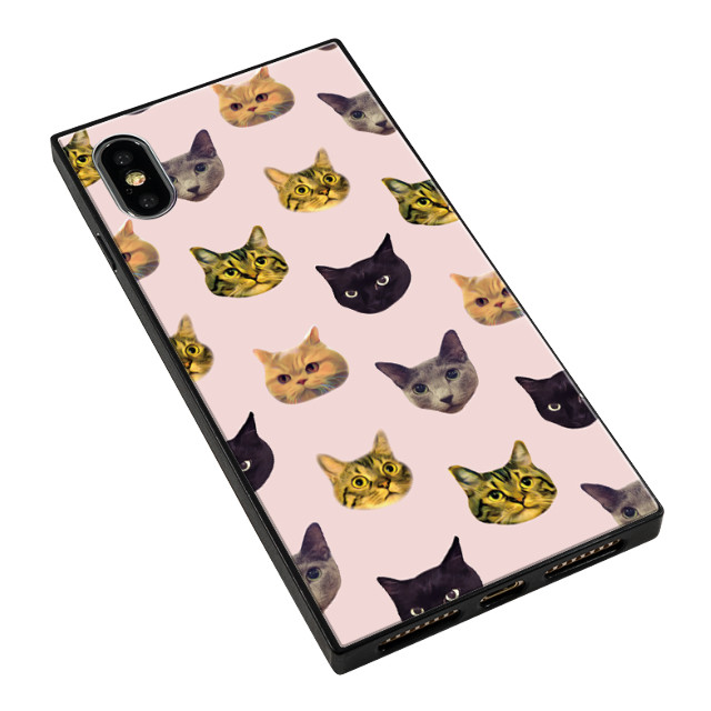 【iPhoneXS/X ケース】anniv. スクエア型 ガラスケース (Pretty 4cat)サブ画像