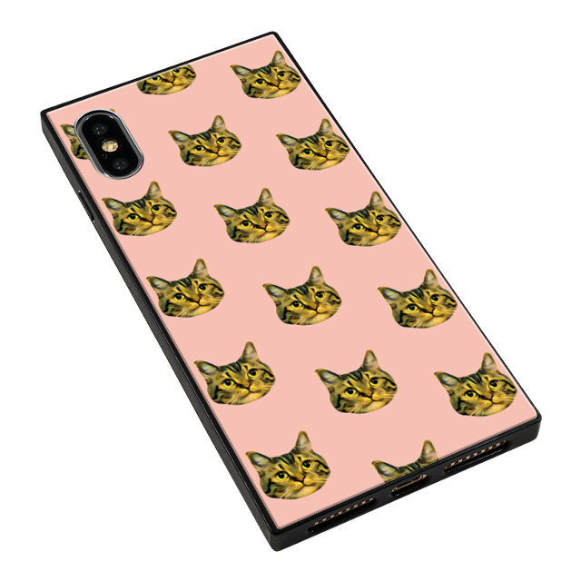 【iPhoneXS Max ケース】anniv. スクエア型 ガラスケース (Cat Pattern)サブ画像