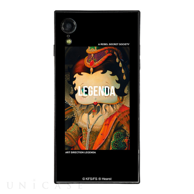 【iPhoneXR ケース】LEGENDA×Betty Boop スクエア型 ガラスケース (Lady Betty of Boop)