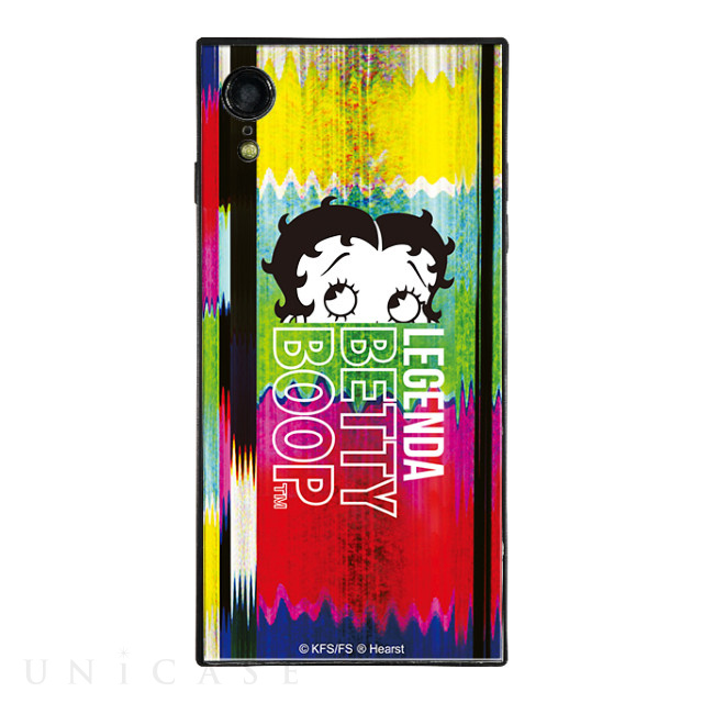 【iPhoneXR ケース】LEGENDA×Betty Boop スクエア型 ガラスケース (Glitch)