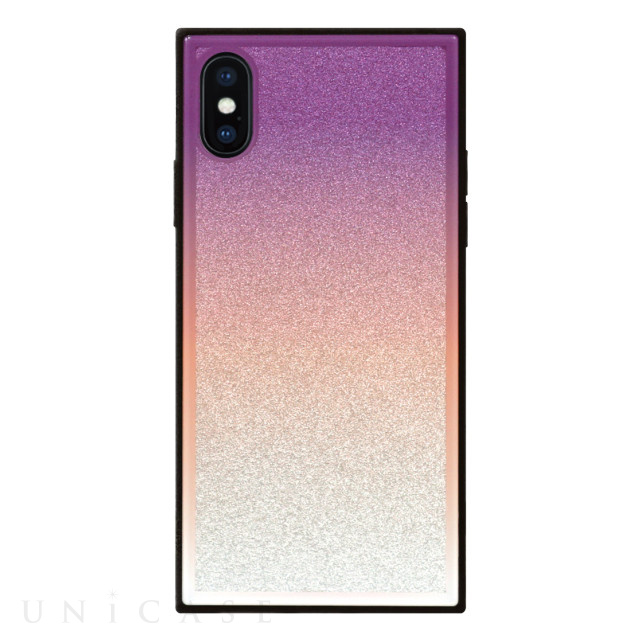 【iPhoneXS/X ケース】TILE グラデーション (PURPLE)