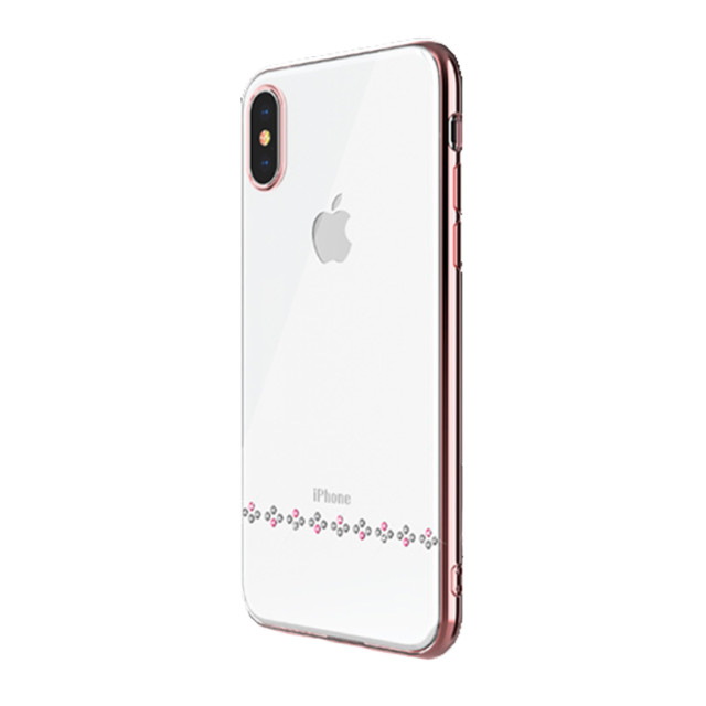 【iPhoneXS/X ケース】Crystal love Case (Rose gold)サブ画像