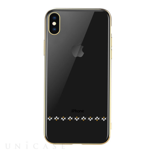 【iPhoneXS Max ケース】Crystal love Case (Gold)