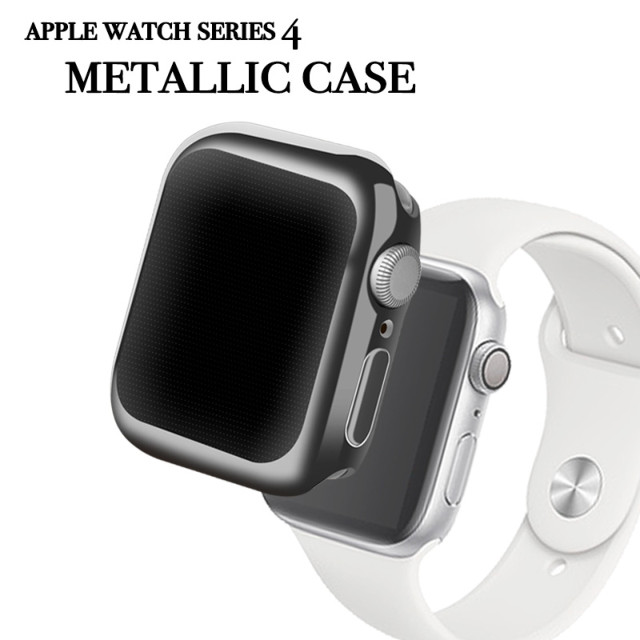 Apple Watch ケース 40mm】Gold-plated APPLE watch4 case (Silver ...