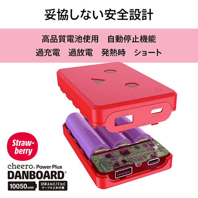 Power Plus DANBOARD 10050mAh PD18W (ストロベリー)サブ画像