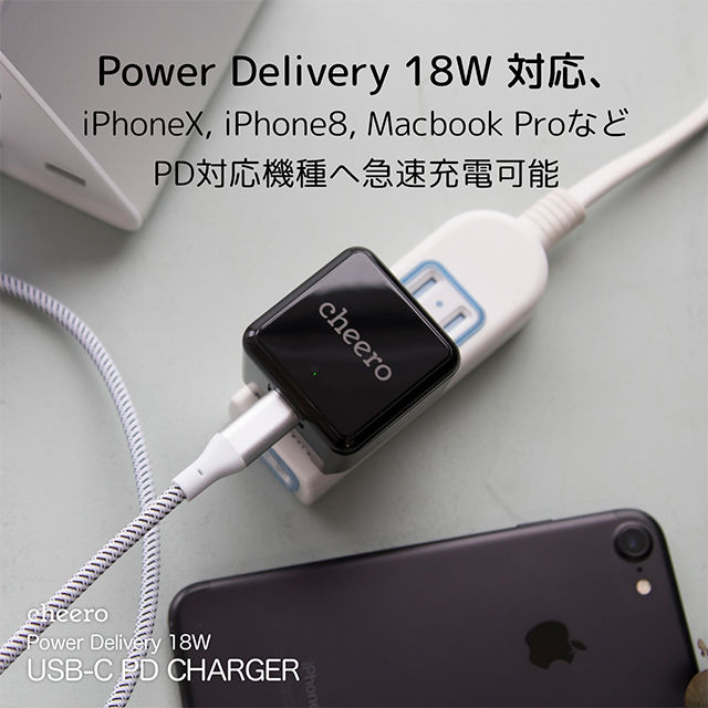 USB-C PD Charger 18W (ブラック)goods_nameサブ画像