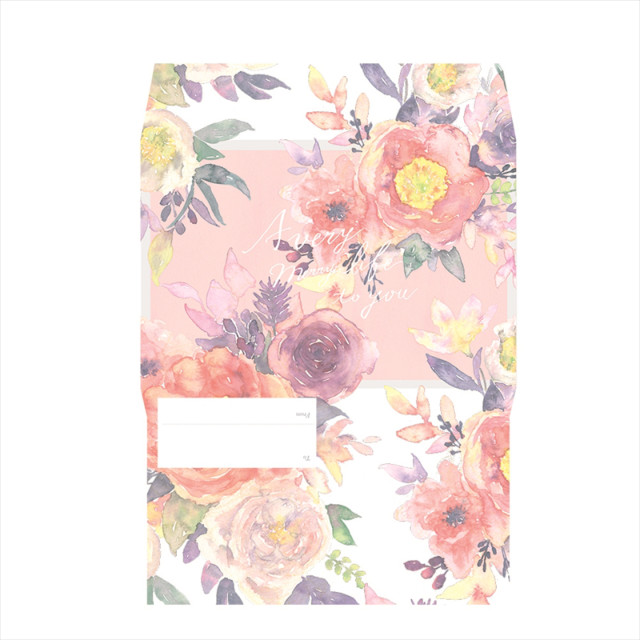 花を贈るメッセージカード フローラルタイプ (Floral-Purple)goods_nameサブ画像