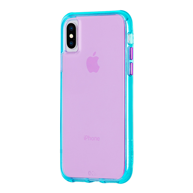 【iPhoneXS/X ケース】Tough Clear (Neon Turquoise/Purple)goods_nameサブ画像