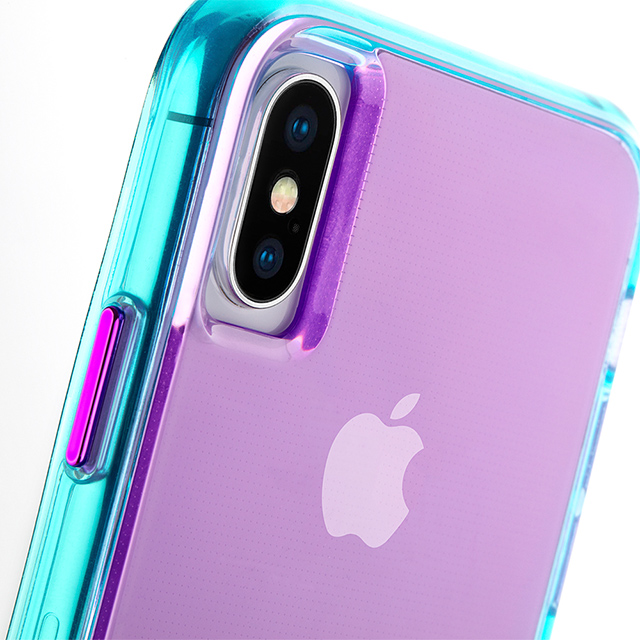 【iPhoneXS/X ケース】Tough Clear (Neon Turquoise/Purple)goods_nameサブ画像