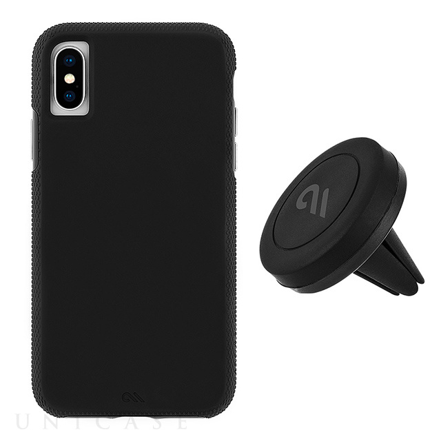 【iPhoneXS/X ケース】Car Case with Car Vent Mount (Black/Black)