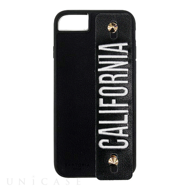 【iPhoneSE(第2世代)/8/7/6s/6 ケース】HAND BELT CASE (BLACK×CALIFORNIA)