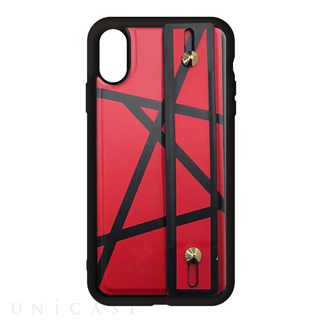 【iPhoneXS/X ケース】HAND BELT CASE (RED)