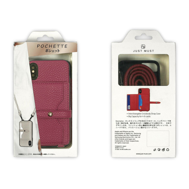 【iPhoneXS/X ケース】POCHETTE ネックストラップケース (RoseRed)goods_nameサブ画像