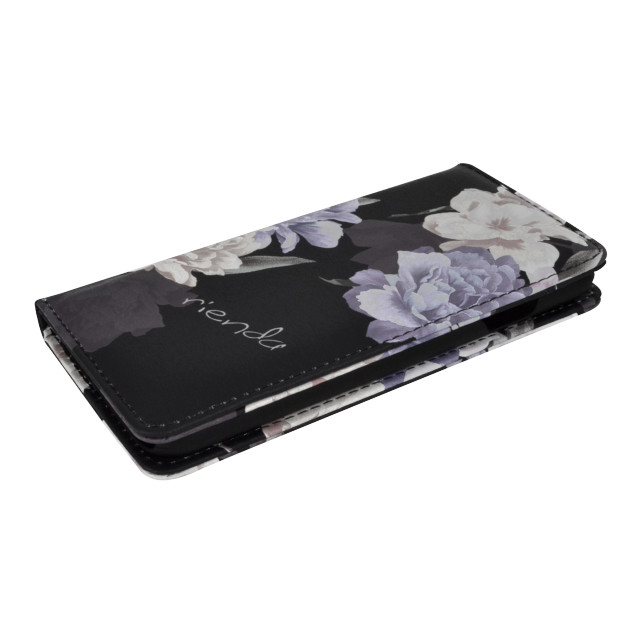 【iPhoneSE(第3/2世代)/8/7/6s/6 ケース】rienda 手帳ケース (全面/Layer Flower/ブラック)goods_nameサブ画像