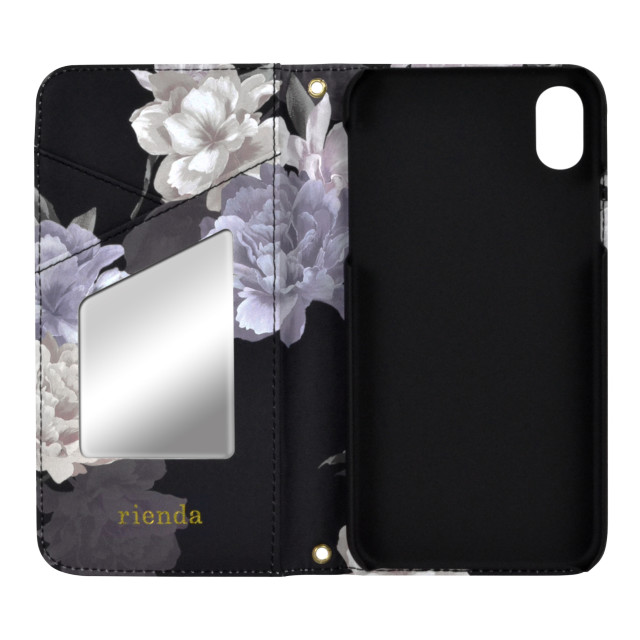 【iPhoneXS/X ケース】rienda 手帳ケース (全面/Lace Flower/ネイビー)goods_nameサブ画像