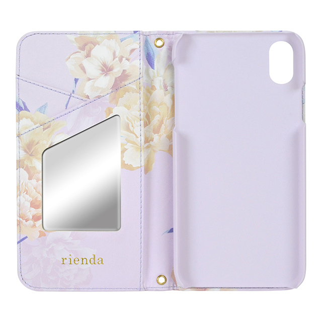【iPhoneXS/X ケース】rienda 手帳ケース (全面/Layer Flower/パープル)goods_nameサブ画像