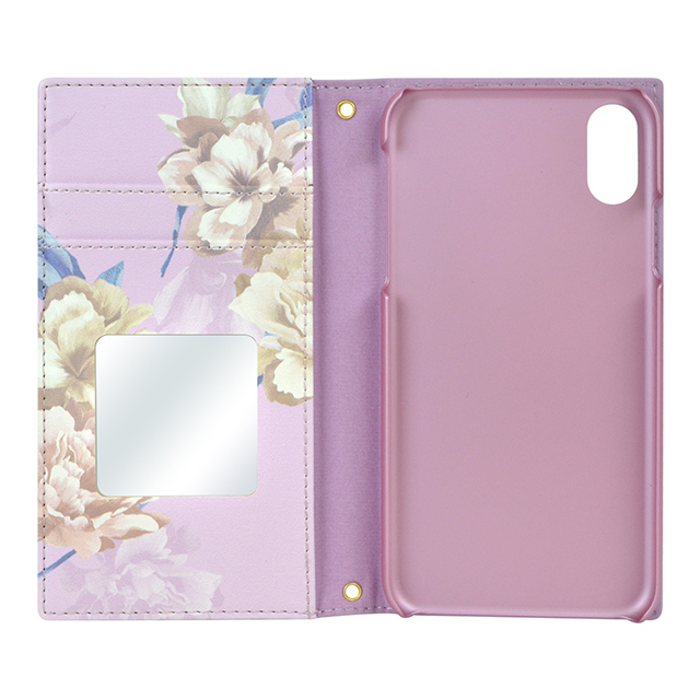 【iPhoneXS/X ケース】rienda 手帳ケース (スクエア/Layer Flower/パープル)goods_nameサブ画像