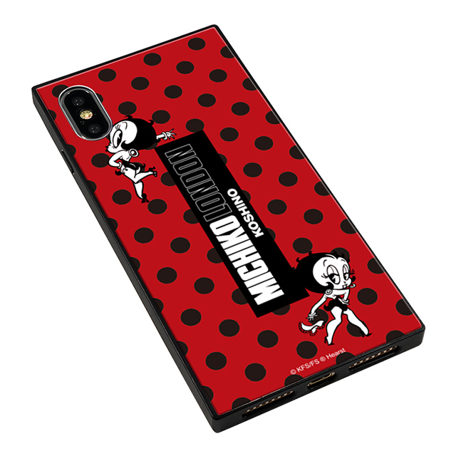 【iPhoneXS/X ケース】MICHIKO LONDON×Betty Boop スクエア型 ガラスケース (retro dot)サブ画像