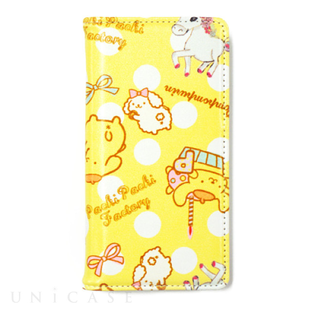 【iPhone8/7/6s/6 ケース】PACHI PACHI FACTORY×Gizmobies 手帳型ケース (DOT YELLOW IP67)