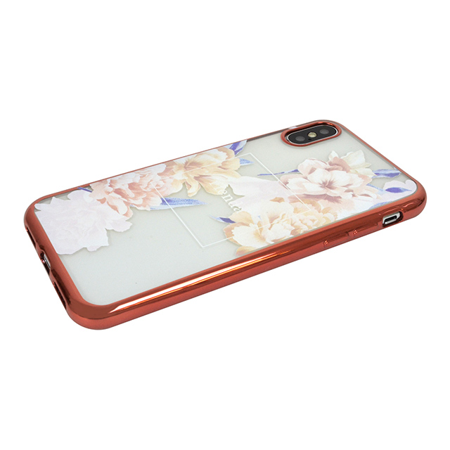 【iPhoneXS/X ケース】rienda メッキクリアケース (Reversi Flower/ベージュ)サブ画像