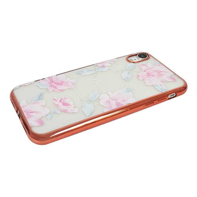 【iPhoneXR ケース】rienda メッキクリアケース (Lace Flower/ピンク)サブ画像