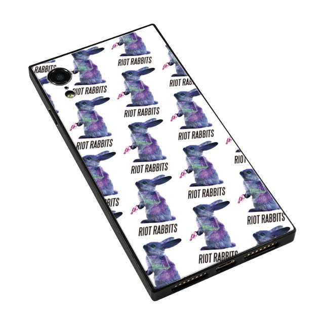 【iPhoneXR ケース】MILKBOY スクエア型 ガラスケース (Riot Rabbits Pattern WHT)サブ画像