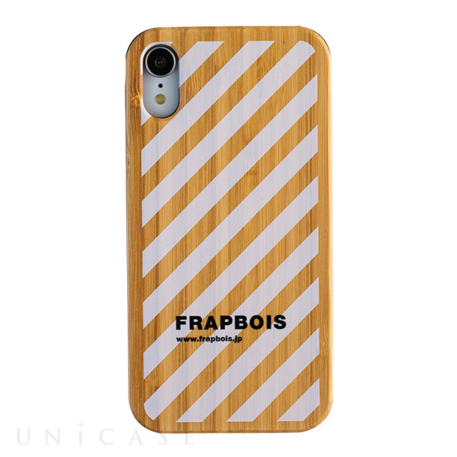 【iPhoneXR ケース】BAMBOOケース (STRIPE WHT)