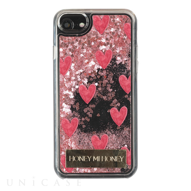 【iPhone8/7/6s/6 ケース】グリッターケース (glitter heart PNK)