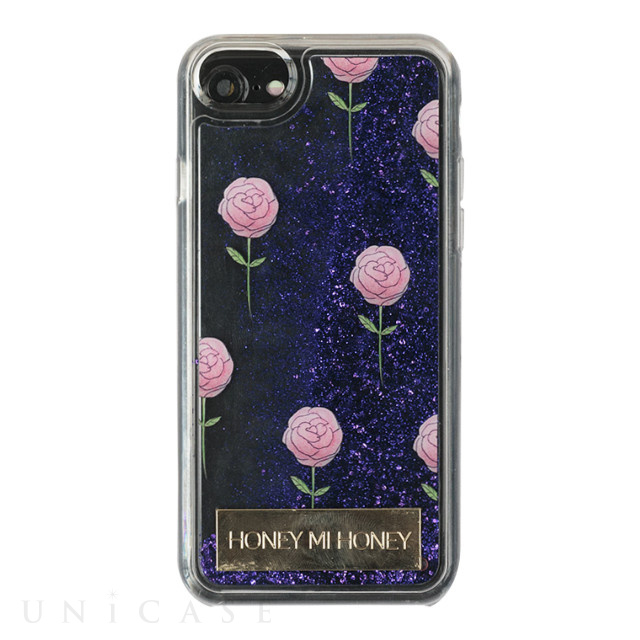 【iPhone8/7/6s/6 ケース】グリッターケース (glitter rose PUR)