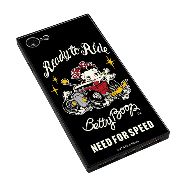 【iPhone8/7 ケース】SKULL WORKS×Betty Boop スクエア型 ガラスケース (HOT ROD BETTY)サブ画像