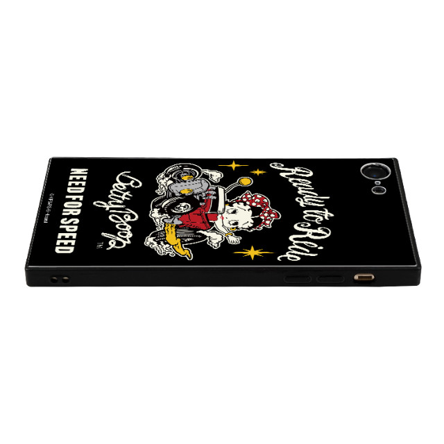 【iPhone8/7 ケース】SKULL WORKS×Betty Boop スクエア型 ガラスケース (HOT ROD BETTY)サブ画像