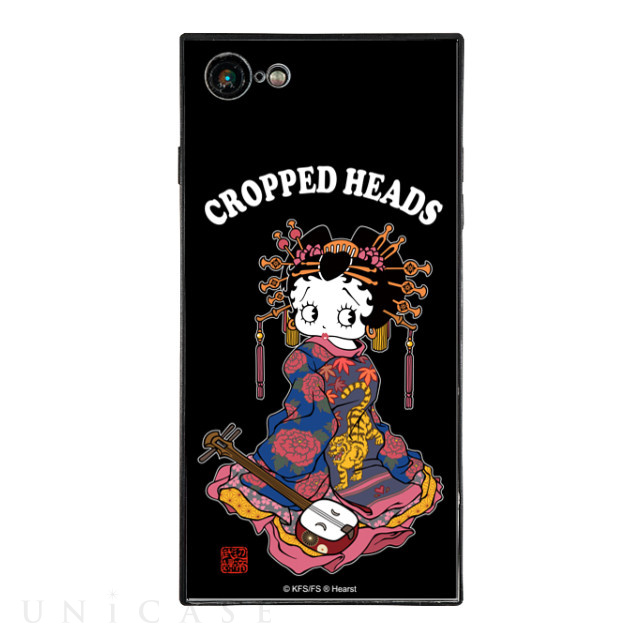 【iPhone8/7 ケース】SKULL WORKS×Betty Boop スクエア型 ガラスケース (OIRAN BETTY)