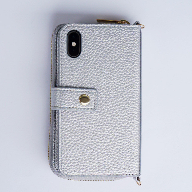 【iPhoneXS/X ケース】plate logo book wallet case (SLV)goods_nameサブ画像