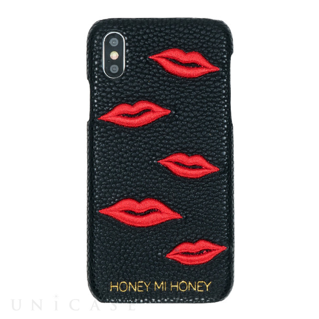 【iPhoneXS/X ケース】lip iPhone case (BLK)