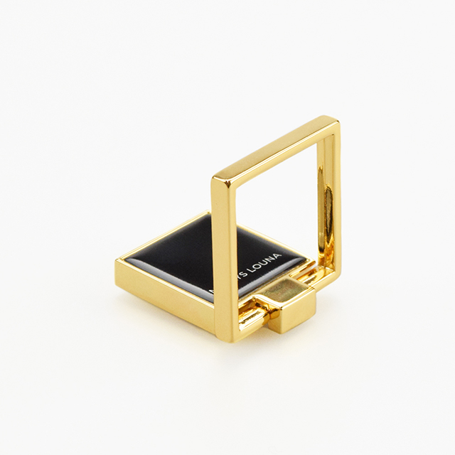 Square Smart Phone Ring (Gold Black)goods_nameサブ画像