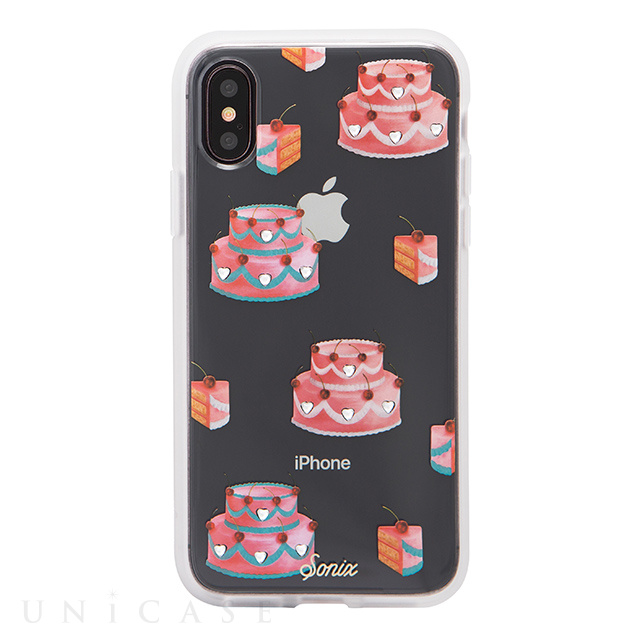【iPhoneXS/X ケース】CLEAR COAT (RHINESTONE FANCY CAKE)