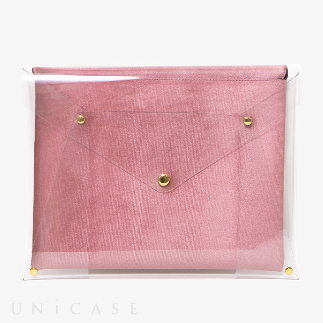 PVC LAPTOP CLUTCH (13) (ROSE)