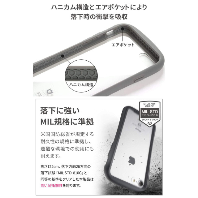 【iPhoneXS/X ケース】iFace Reflection強化ガラスクリアケース (グレー)サブ画像