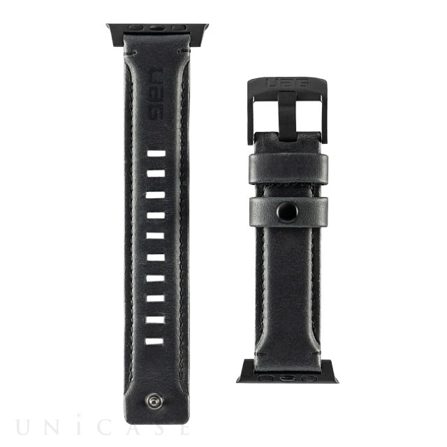 【Apple Watch バンド 45/44/42mm】UAG LEATHERシリーズ (ブラック) for Apple Watch SE(第1世代)/Series9/6/5/4/3/2/1