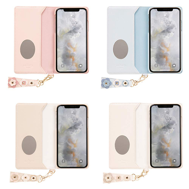 【iPhoneXS/X ケース】P フラワースタッズ ダイアリーケース (ベビーピンク)goods_nameサブ画像