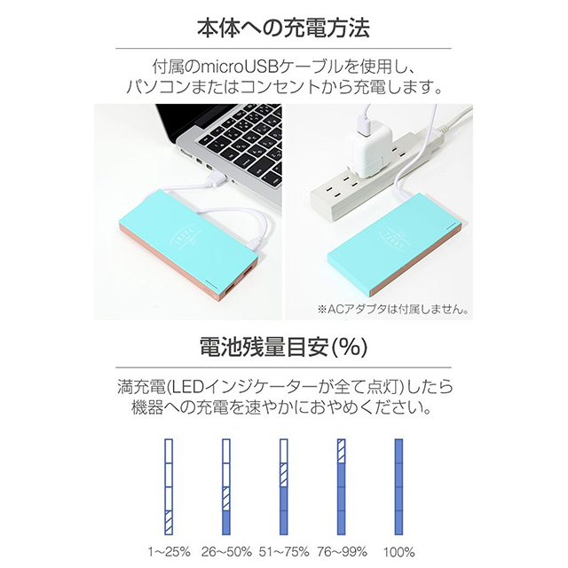 FRUEL モバイルバッテリー 6000mAh (ピンク/イエローベージュ)サブ画像