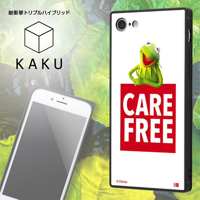 【iPhoneSE(第3/2世代)/8/7 ケース】マペッツ/耐衝撃ケース KAKU トリプルハイブリッド (カーミット/Care free_1)サブ画像