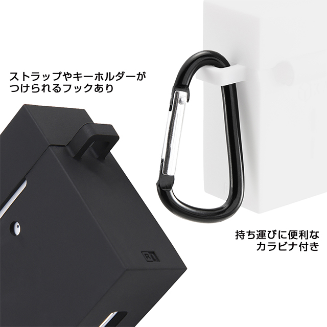 【AirPods(第2/1世代) ケース】ディズニーキャラクター/耐衝撃シリコンケース KAKU カラビナ付き (ミッキー)goods_nameサブ画像