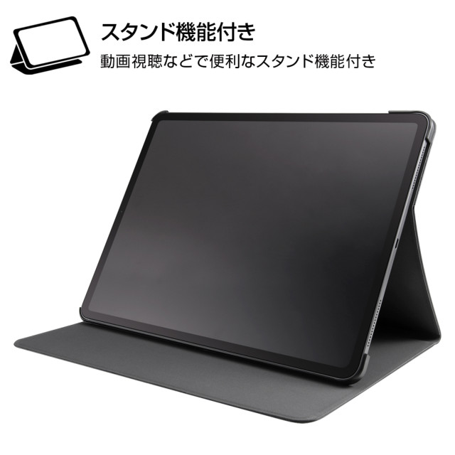 【iPad Pro(12.9inch)(第3世代) ケース】レザーケース スタンド機能付き タッチペン対応 (ブラック)サブ画像