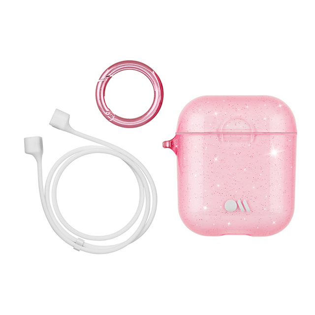 【AirPods(第2/1世代) ケース】Hook Ups Case＆ Neck Strap (Sheer Crystal - Blush Pink)サブ画像